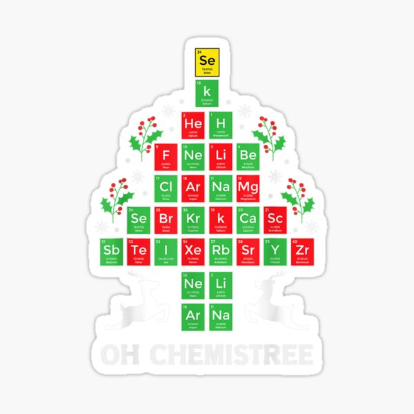 Oh Chemistree Cool Science Chemical Periodic Table Sticker For Sale