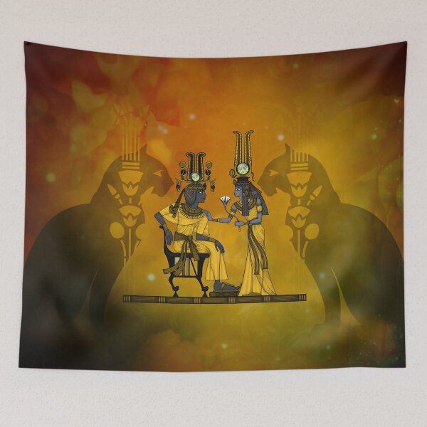 Item preview, Egyptian couple with Egyptian cat designed and sold by nicky2342.