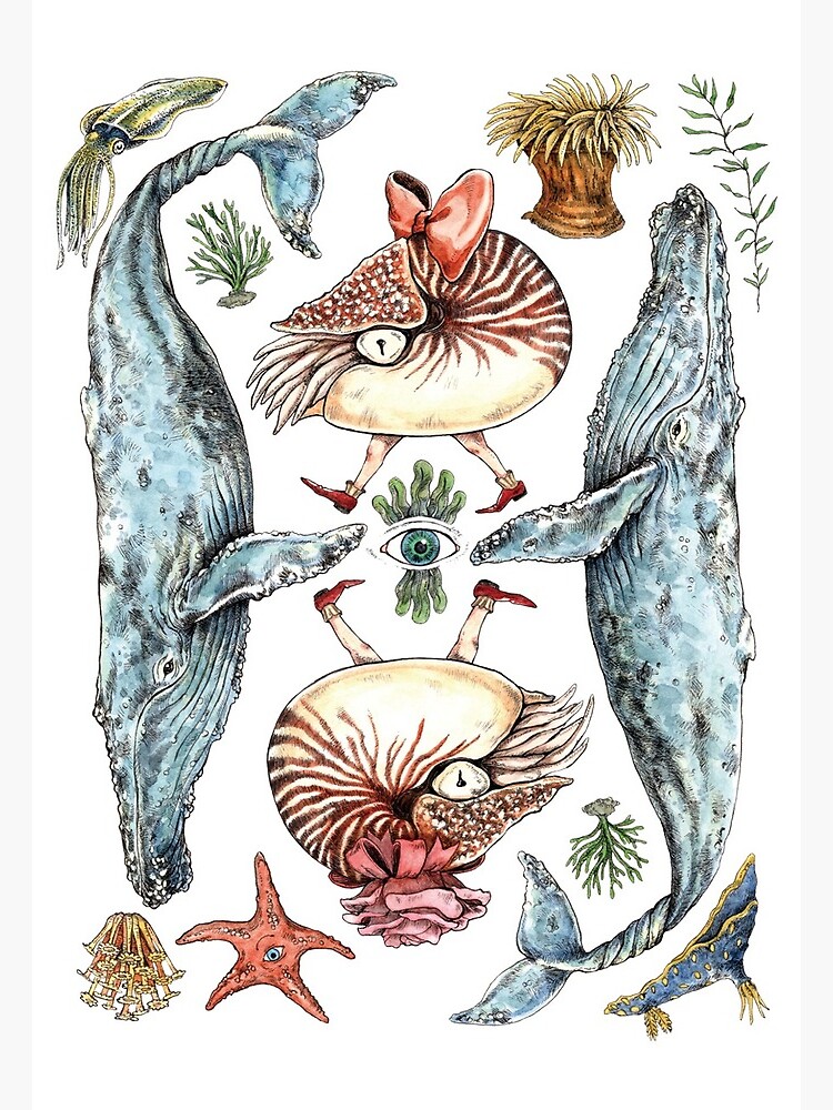 Thumbnail 2 of 2, Greeting Card, The sea members card designed and sold by KiyomiInoue.
