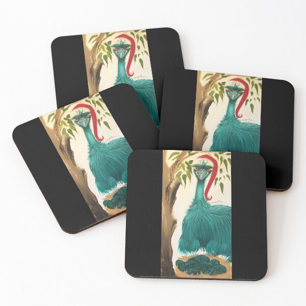 Item preview, Turquoise Christmas Australian Santa Emu designed and sold by lindahineart.