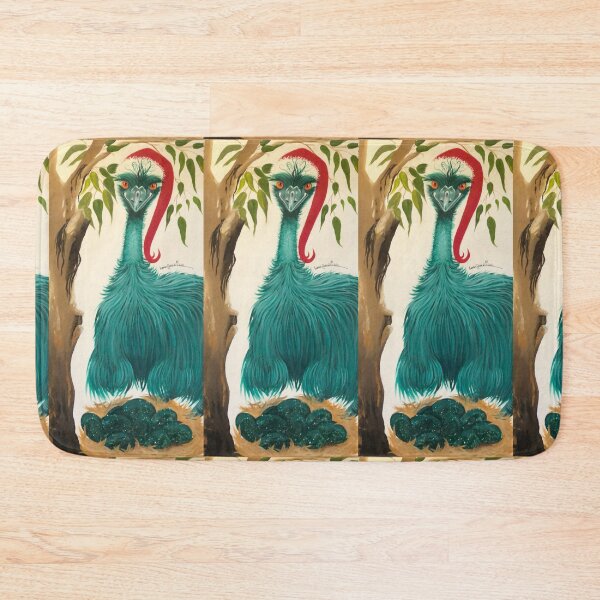 Item preview, Turquoise Christmas Australian Santa Emu designed and sold by lindahineart.