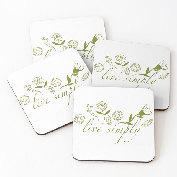 Item preview, Green Live Simply Floral Design designed and sold by WalkSimplyArt.
