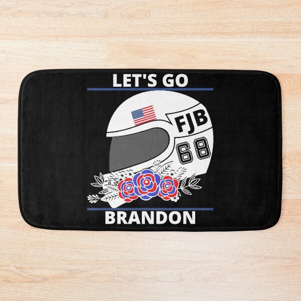 Item preview, Lets Go Brandon Racecar Helmet (White) designed and sold by Wheeler-Styl3.