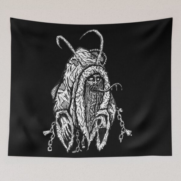 Item preview, Merry Little Krampus (Black & White) designed and sold by Jorden Estes.