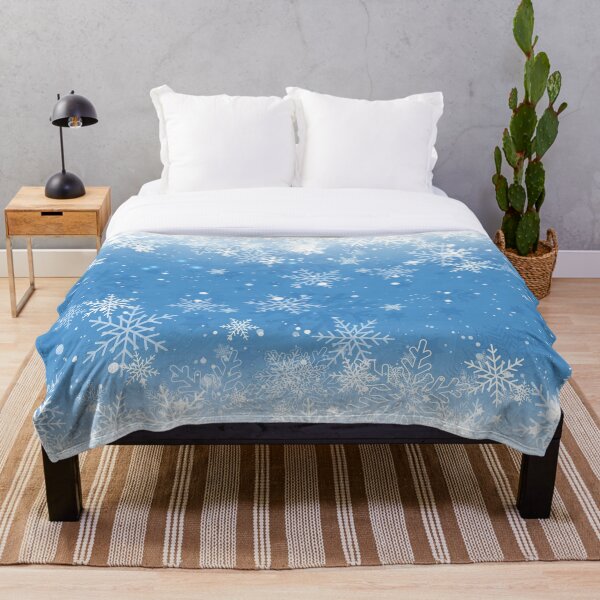 Item preview, Christmas pattern snowflakes. Blue sky with snowfall designed and sold by WOW TeesAndThings.