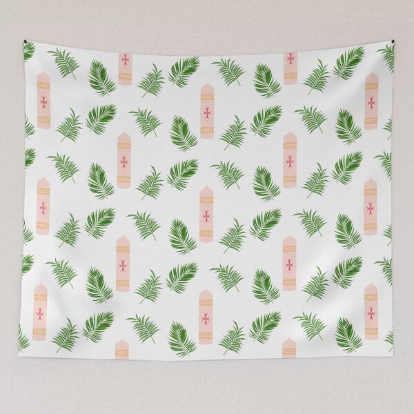 Item preview, Lent Candle and Palms designed and sold by Lorify.