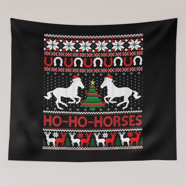 Item preview, Ho Ho Horses Xmas - Ugly Christmas Sweater Equestrian designed and sold by spherevilla.