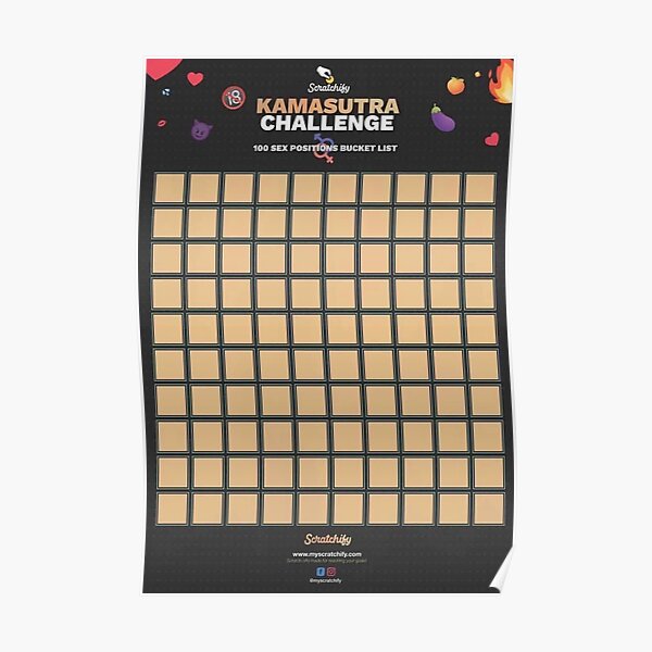 Kamasutra Challenge 100 Sex Positions Bucket List Poster Poster