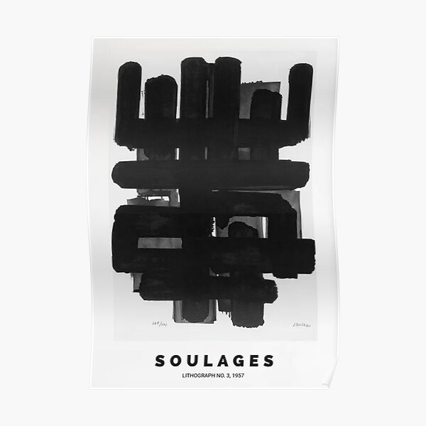 Pierre Soulages - Lithographie No 3 Poster