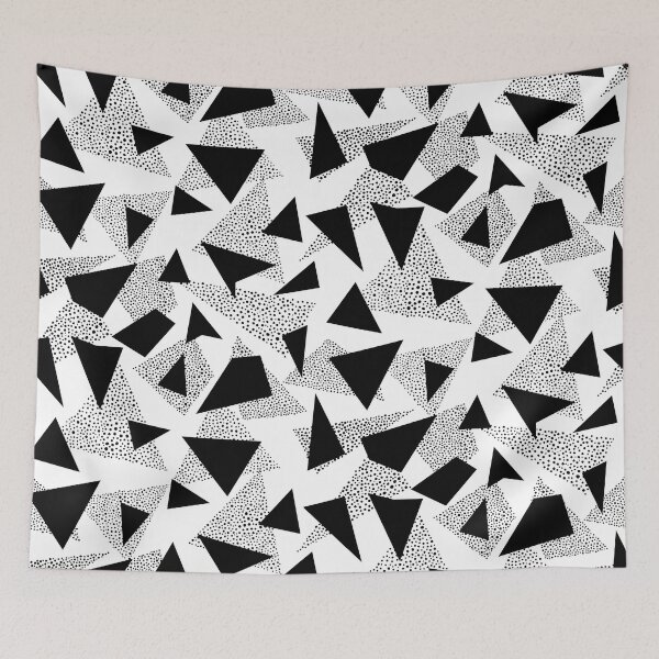 Item preview, Black and White Twisted Triangles designed and sold by Carolina Diaz.