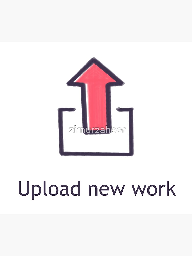 "Redbubble upload button" Sticker for Sale by zirnurzaheer Redbubble