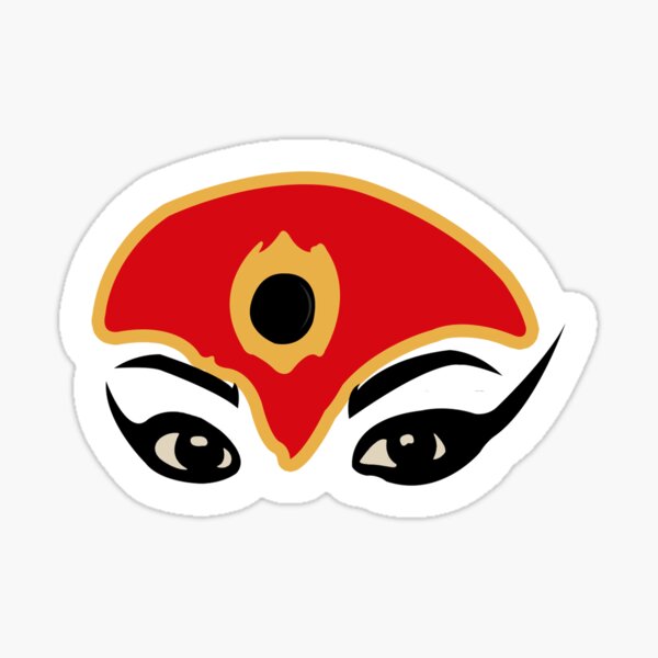 Goddess Kumari Eyes Sticker For Sale By Maicha Redbubble