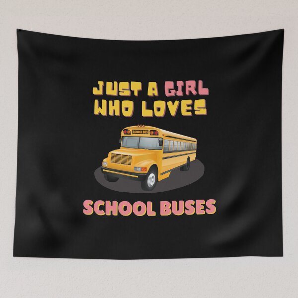 Item preview, Just A Girl Who Loves School Buses, Funny Kids Gift Idea designed and sold by singRsong.
