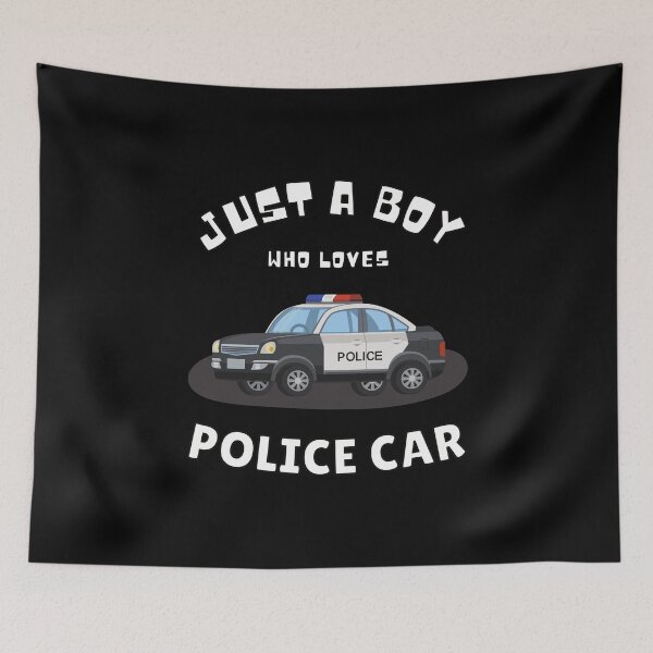 Item preview, Just A Boy Who Loves Police Car, Funny Kids Gift Idea designed and sold by singRsong.