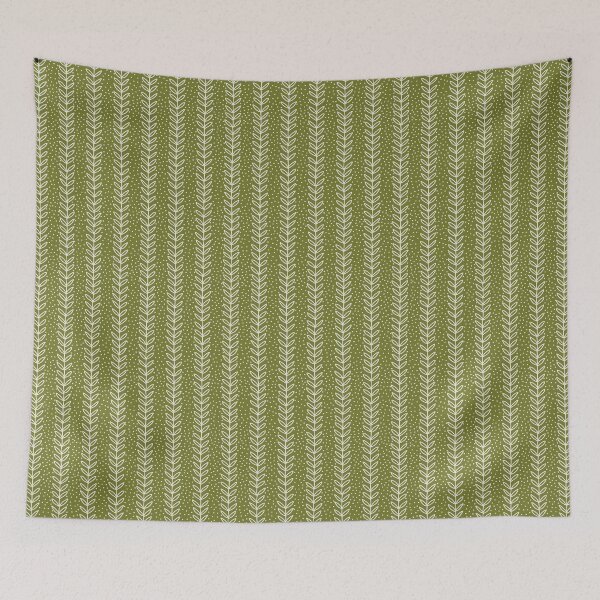 Item preview, simple green leaf seamless pattern designed and sold by illucesco.