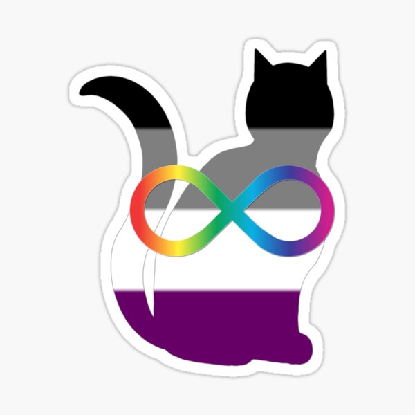 Item preview, Neurodivergent Ace Pride Cat designed and sold by shaneisadragon.