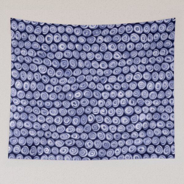 Item preview, Tiny Blue Squiggly Swirly Spiral Circles designed and sold by James-Cole.