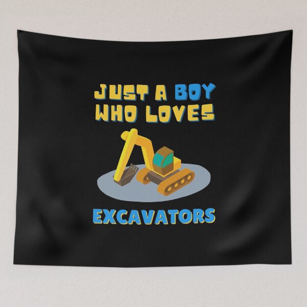 Item preview, Just A Boy Who Loves Excavators, Funny Kids Gift Idea designed and sold by singRsong.