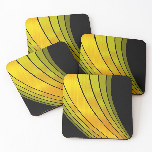 Item preview, Stripes Abstract golden Art designed and sold by Tshirtstory.