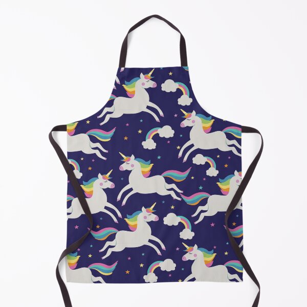 Item preview, Unicorns, clouds, rainbows, stars on blue designed and sold by HolliuxGift.