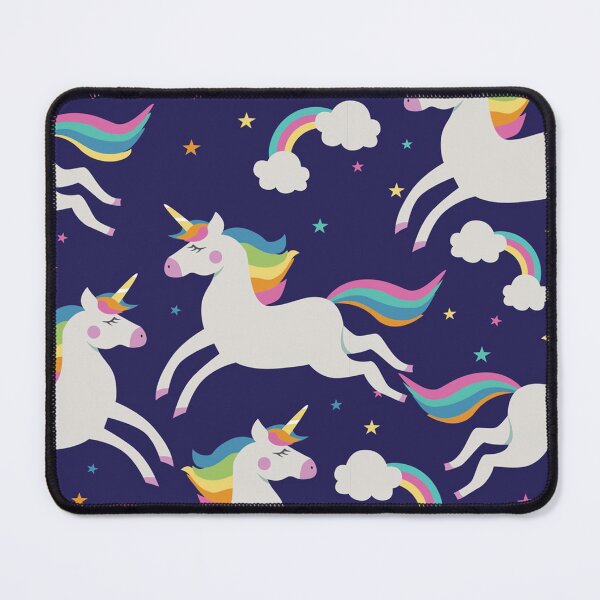 Item preview, Unicorns, clouds, rainbows, stars on blue designed and sold by HolliuxGift.
