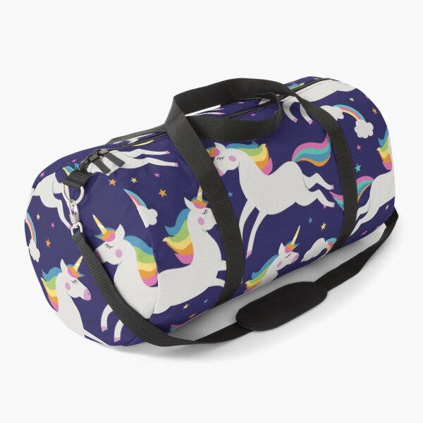 Item preview, Unicorns, clouds, rainbows, stars on blue designed and sold by HolliuxGift.