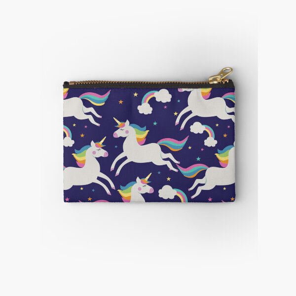 Item preview, Unicorns, clouds, rainbows, stars on blue designed and sold by HolliuxGift.