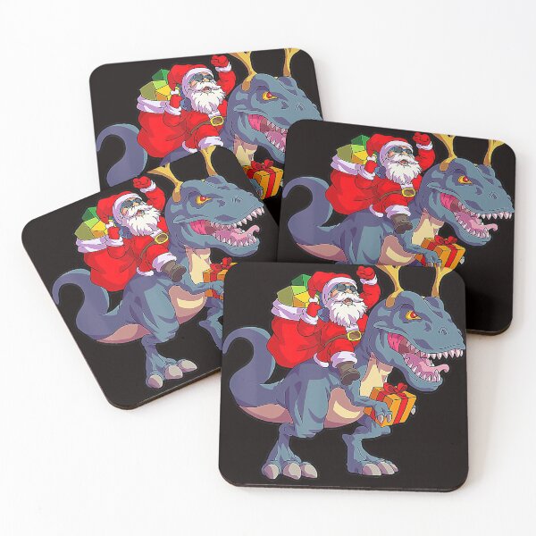Item preview, Christmas Santa Riding Dinosaur Deer T-rex Xmas designed and sold by BrandyBare.