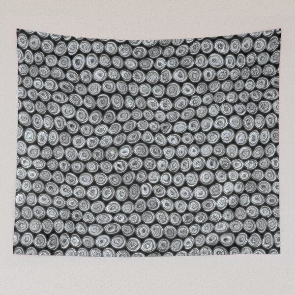 Item preview, Tiny Grey Squiggly Swirly Spiral Circles designed and sold by James-Cole.