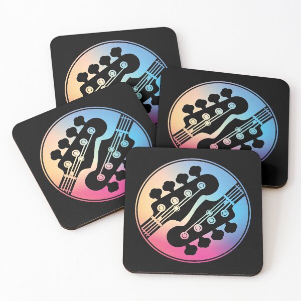 Item preview, Bass Guitar Headstock Circle Gradient Theme designed and sold by nightsworthy.
