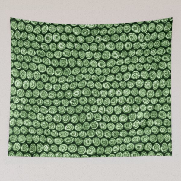 Item preview, Tiny Minty Green Squiggly Swirly Spiral Circles designed and sold by James-Cole.
