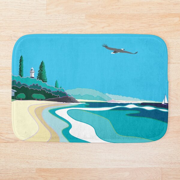Aperçu de l'œuvre Ballina Vintage Style Travel Art - Près de Byron Bay, Australie créée et vendue par Jazznote.