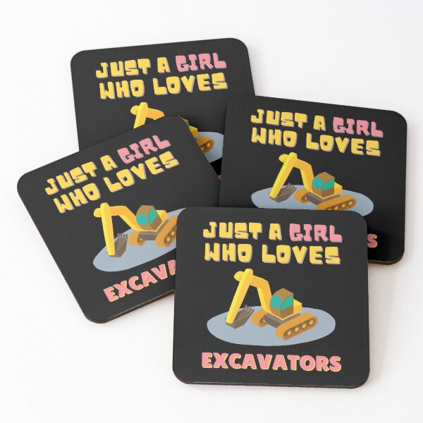Item preview, Just A Girl Who Loves Excavators, Funny Kids Gift Idea designed and sold by singRsong.