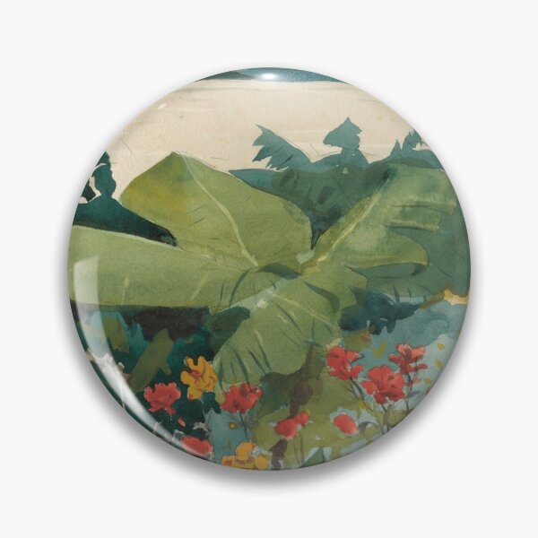 Item preview, Flower Garden and Bungalow, vintage oil painting designed and sold by art-and-sticker.