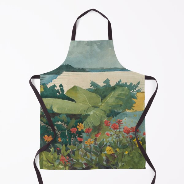 Item preview, Flower Garden and Bungalow, vintage oil painting designed and sold by art-and-sticker.