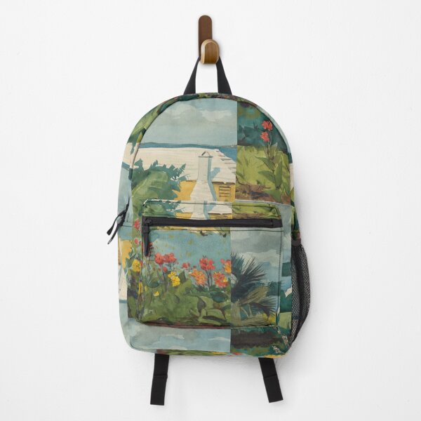 Item preview, Flower Garden and Bungalow, vintage oil painting designed and sold by art-and-sticker.