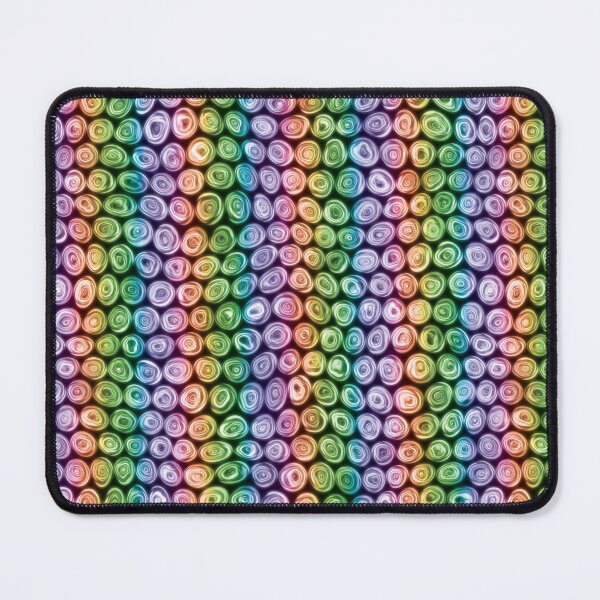 Item preview, Tiny Rainbow Stripes Squiggly Swirly Spiral Circles designed and sold by James-Cole.