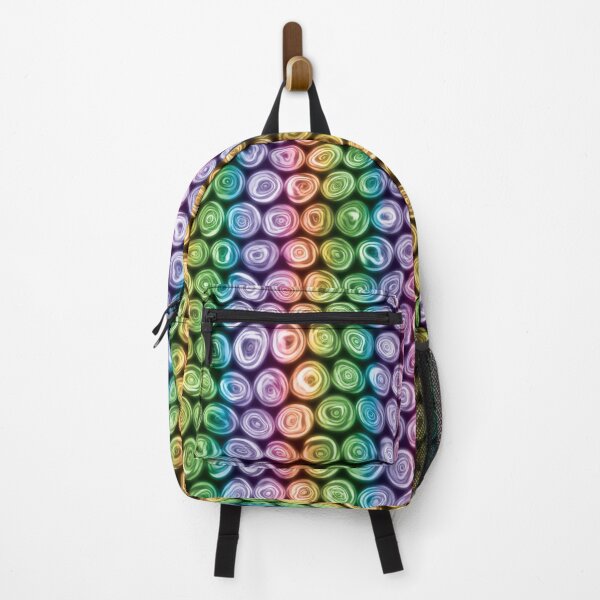 Item preview, Tiny Rainbow Stripes Squiggly Swirly Spiral Circles designed and sold by James-Cole.