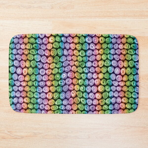 Item preview, Tiny Rainbow Stripes Squiggly Swirly Spiral Circles designed and sold by James-Cole.