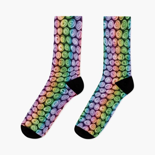 Item preview, Tiny Rainbow Stripes Squiggly Swirly Spiral Circles designed and sold by James-Cole.