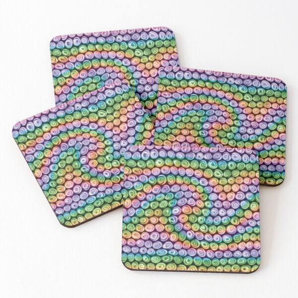 Item preview, Tiny Rainbow Swirl Squiggly Swirly Spiral Circles designed and sold by James-Cole.