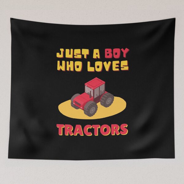 Item preview, Just A Boy Who Loves Tractors, Red Tractor Funny Kids Gift Idea designed and sold by singRsong.