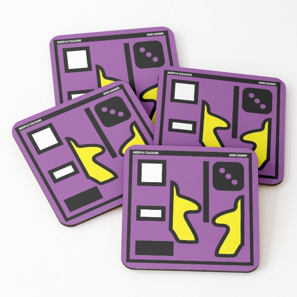 Item preview, True Colours of  Meeples and Dice - Purple/Yellow designed and sold by geekyT.