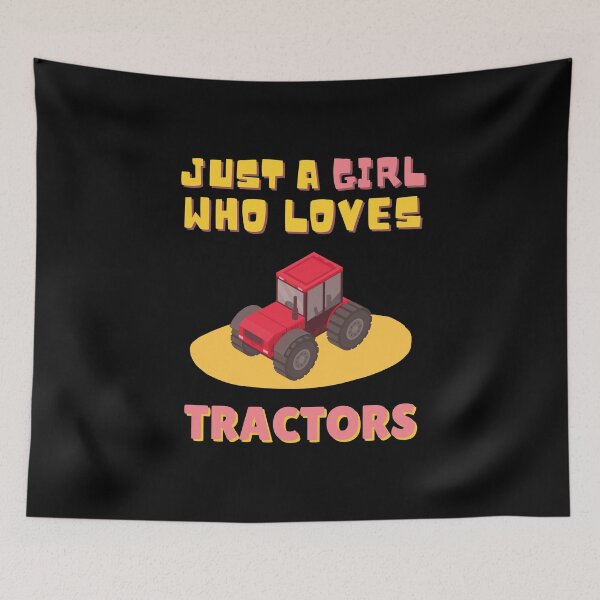 Item preview, Just A Girl Who Loves Tractors, Red Tractor Funny Kids Gift Idea designed and sold by singRsong.