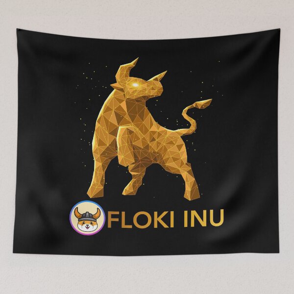 Item preview, Bull Market Floki Inu Coin To The Moon Crypto Token Floki Army Cryptocurrency Blockchain Wallet designed and sold by AriellaGross.