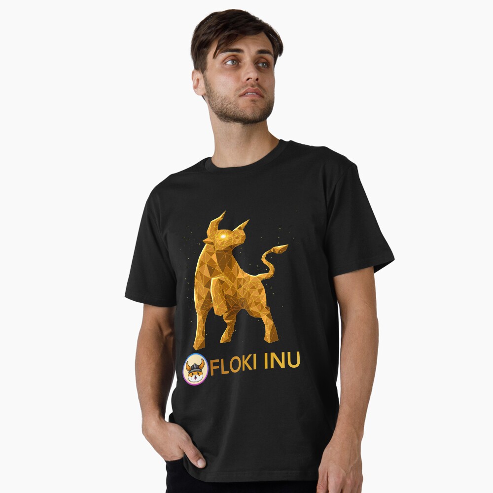 Bull Market Floki Inu Coin To The Moon Crypto Token Floki Army  Cryptocurrency Blockchain Wallet Essential T-Shirt