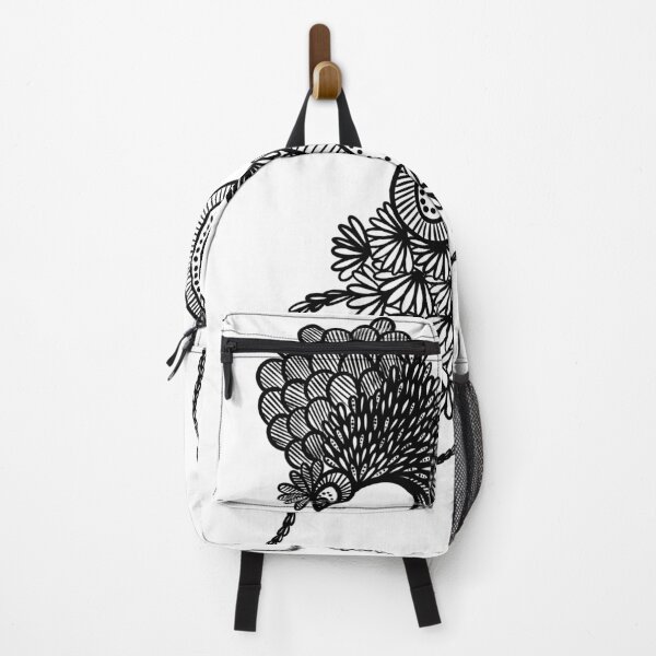 Item preview, graphic bird black and white ink art designed and sold by s-flo-art.