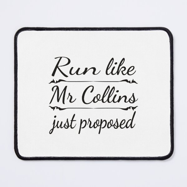 Item preview, Jane Austen: Run like Mr Collins just proposed designed and sold by Cartotastic.