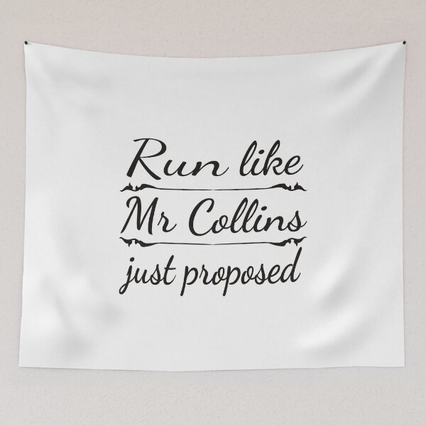 Item preview, Jane Austen: Run like Mr Collins just proposed designed and sold by Cartotastic.