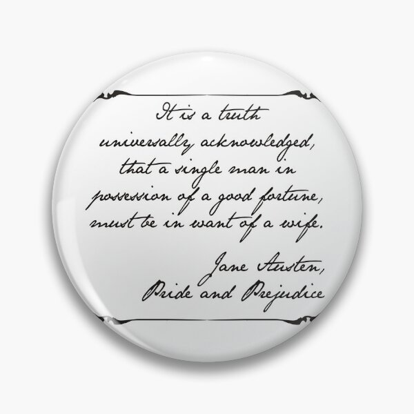 Item preview, Jane Austen: It is truth universally acknowledged designed and sold by Cartotastic.